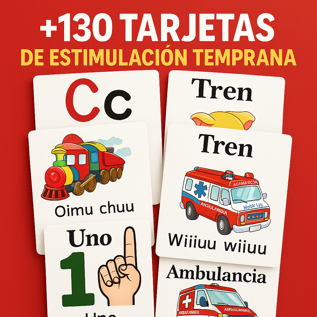 +130 Tarjetas de Estimulación Temprana 👶