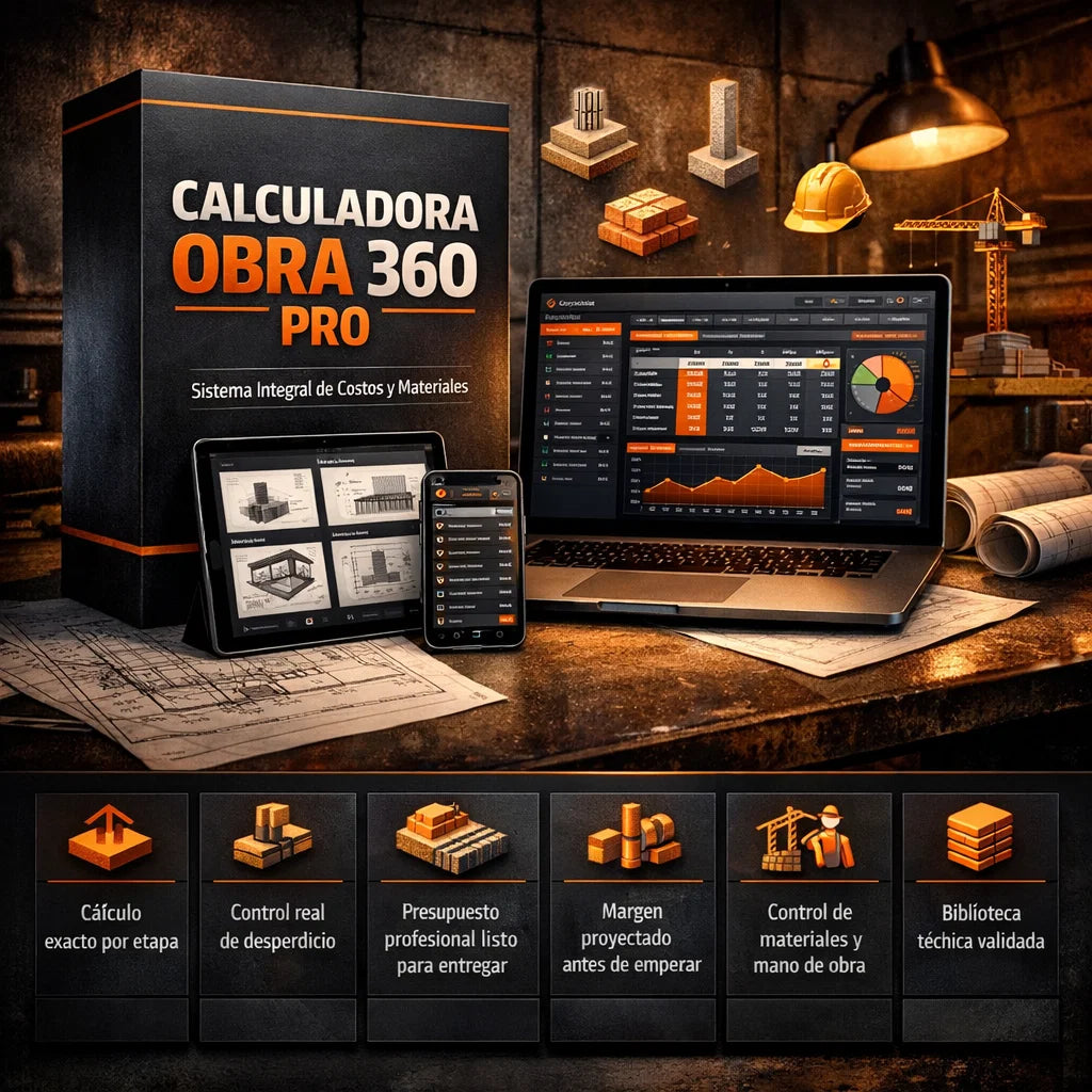 Calculadora Obra 360 Pro - Control Total de Materiales y Rentabilidad 2026